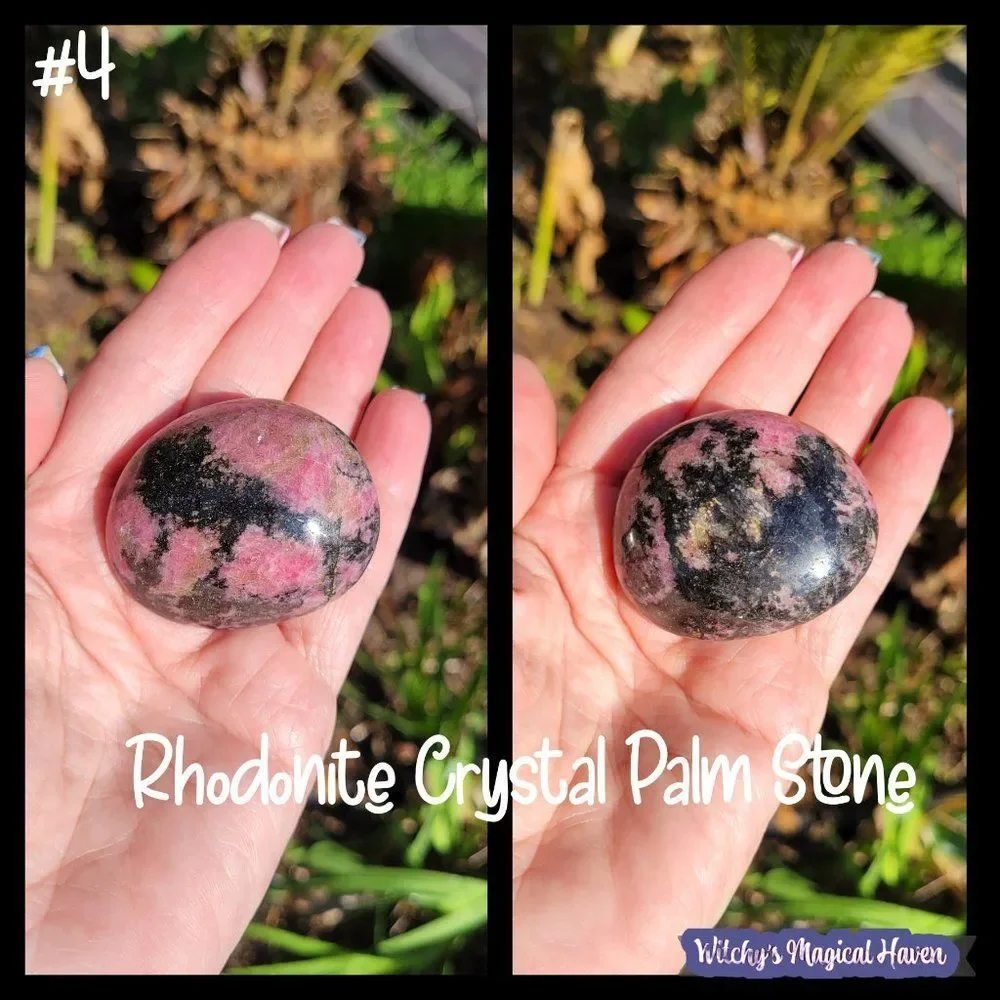 Rhodonite Palm Stone
